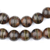 Striped Round Tibetan Agate Beads (12mm)