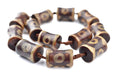 Drum-Shaped Tibetan Agate Beads (22x14mm) - The Bead Chest