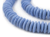Carolina Blue Ashanti Glass Saucer Beads - The Bead Chest