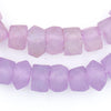 Candied Purple Faceted Recycled Java Sea Glass Beads
