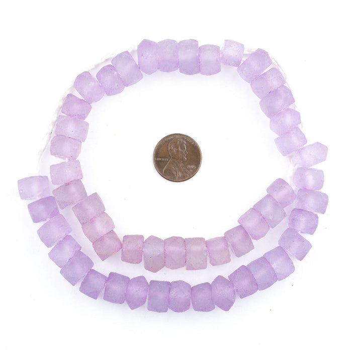 Candied Purple Faceted Recycled Java Sea Glass Beads - The Bead Chest