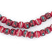 Red Vintage Inlaid Bone Mala Beads (8mm) - The Bead Chest