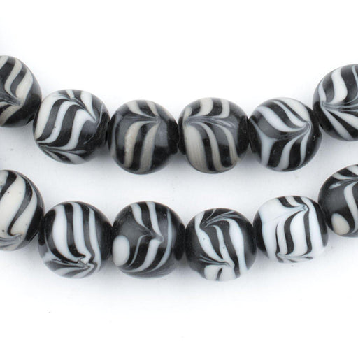 Black Glass Islamic Feather Beads
