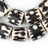 Doodle Design Kenya Batik Bone Beads (Barrel)