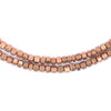 Faceted Copper Prism Beads (2x4mm)