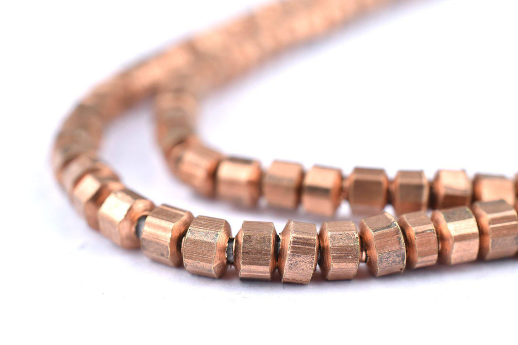 Faceted Copper Prism Beads (2x4mm) - The Bead Chest