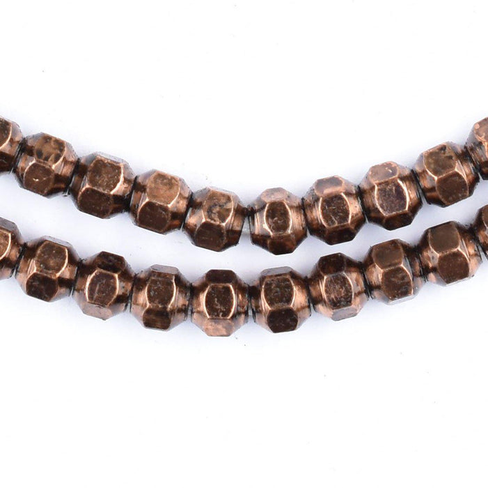 Antiqued Copper Faceted Bicone Beads (6mm) - The Bead Chest
