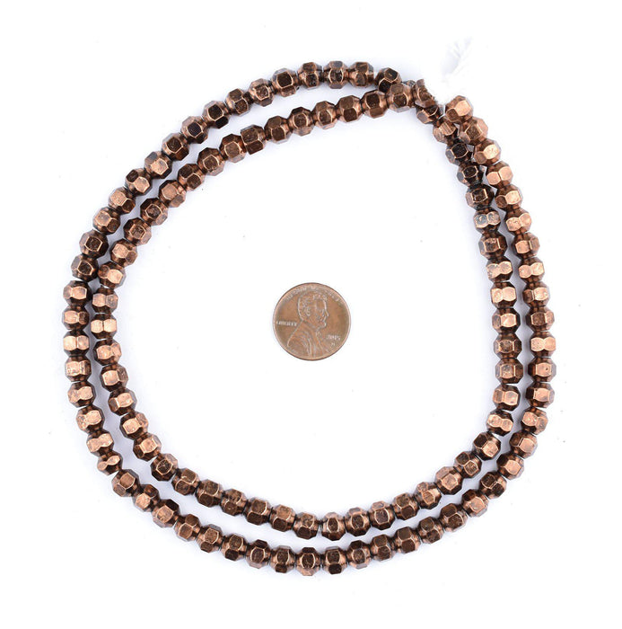 Antiqued Copper Faceted Bicone Beads (6mm) - The Bead Chest