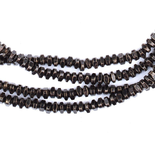 Blackened Silver Triangle Heishi Beads (4mm)
