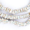 Antique Green & Red Striped Venetian Glass Beads