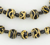 Hot Deal: Mixed Black And Yellow Java Glass Trade Beads