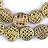 Flat Woven Circle Brass Filigree Beads (16mm)
