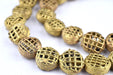 Flat Woven Circle Brass Filigree Beads (16mm) - The Bead Chest