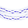 Blue & White Matte Chevron Beads (8mm)