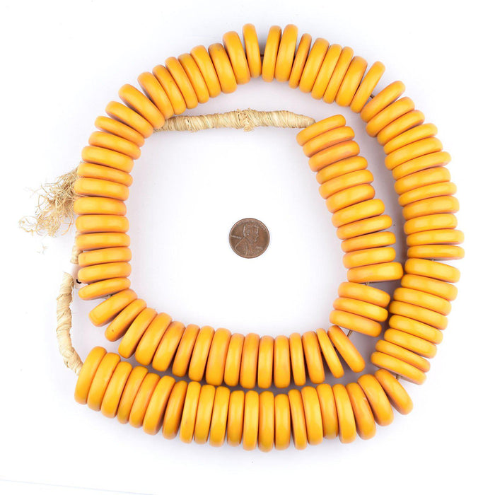 Jumbo Disk Kenya Amber Resin Beads - The Bead Chest