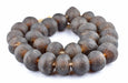 Super Jumbo Root Beer Brown Recycled Glass Beads (34mm) - The Bead Chest