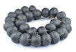 Super Jumbo Black Recycled Glass Beads (32mm) - The Bead Chest