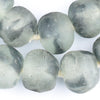 Super Jumbo Grey Mist Recycled Glass Beads (34mm)