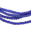 Translucent Cobalt Blue Ghana Glass Beads (2 Strands)