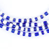 Blue and White Ghana Glass Beads (2 Strands)