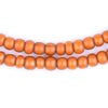 Vintage Style Orange White Heart Beads (6mm)