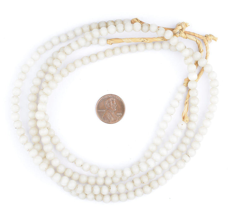 Translucent White Baby Padre Olombo Beads - The Bead Chest