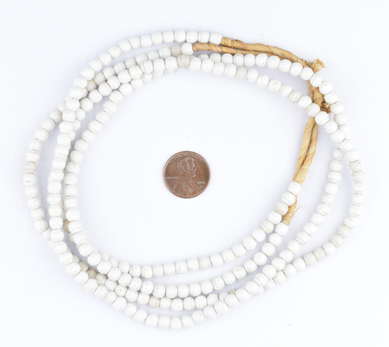 White Baby Padre Olombo Beads - The Bead Chest