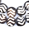 Sideways Arrow Batik Bone Beads (Circular)
