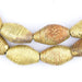 Wound Flattened Bicone Ghana Brass Beads (23x14mm) - The Bead Chest