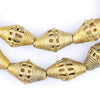 Striated Brass Filigree Beads (25x14mm)