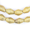 Ivory Coast Style Wound Bicone Ghana Brass Beads (18x12mm)