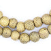 Woven Round Ghana Brass Filigree Beads (12mm) - The Bead Chest