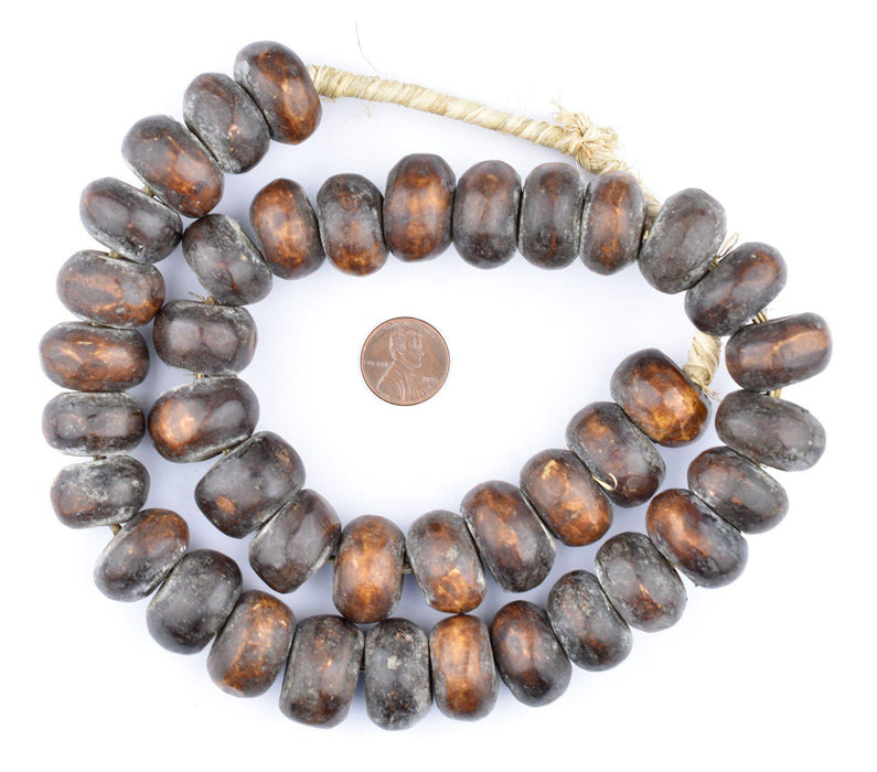 Matte Kenya Brown Bone Beads (Large) - The Bead Chest