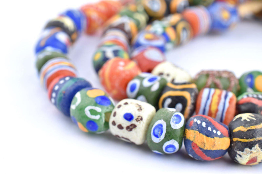 Bright Medley Krobo Glass Beads - The Bead Chest