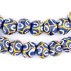 Blue Geometric Krobo Beads