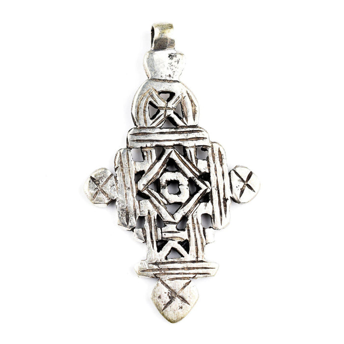 Silver Ethiopian Coptic Cross (Medium) - The Bead Chest
