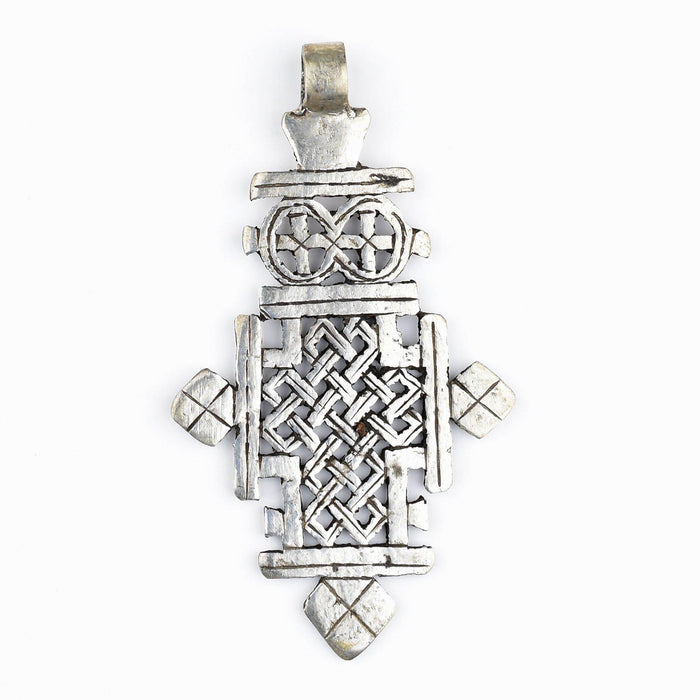 Silver Ethiopian Coptic Cross (Large) - The Bead Chest