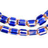 Blue Chevron Trade Beads (8mm)