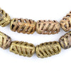 Rectangular Leaf Ghana Brass Filigree Beads