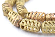 Rectangular Leaf Ghana Brass Filigree Beads - The Bead Chest