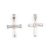 Small Silver Ethiopian Dotted Cross Pendants (Set of 2)