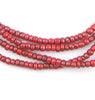 Rust Red Glass Beads (2 Strands)