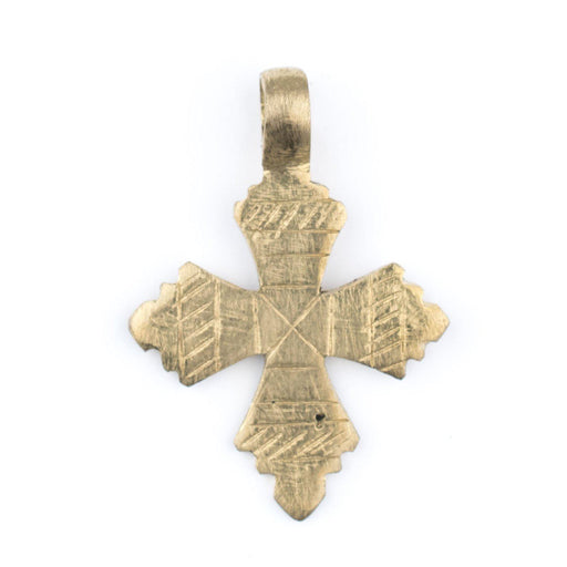 Fancy Patterned Ethiopian Brass Cross