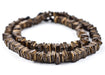 Dark Brown Coconut Shell Square Heishi Beads (8mm) - The Bead Chest