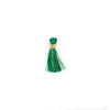 Green 3cm Silk Tassels (5 Pack)