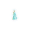 Clear Aqua 3cm Silk Tassels (5 Pack)
