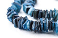 Azul Blue Square Cut Natural Shell Heishi Beads (8mm) - The Bead Chest