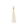 White 6cm Silk Tassels (5 Pack)