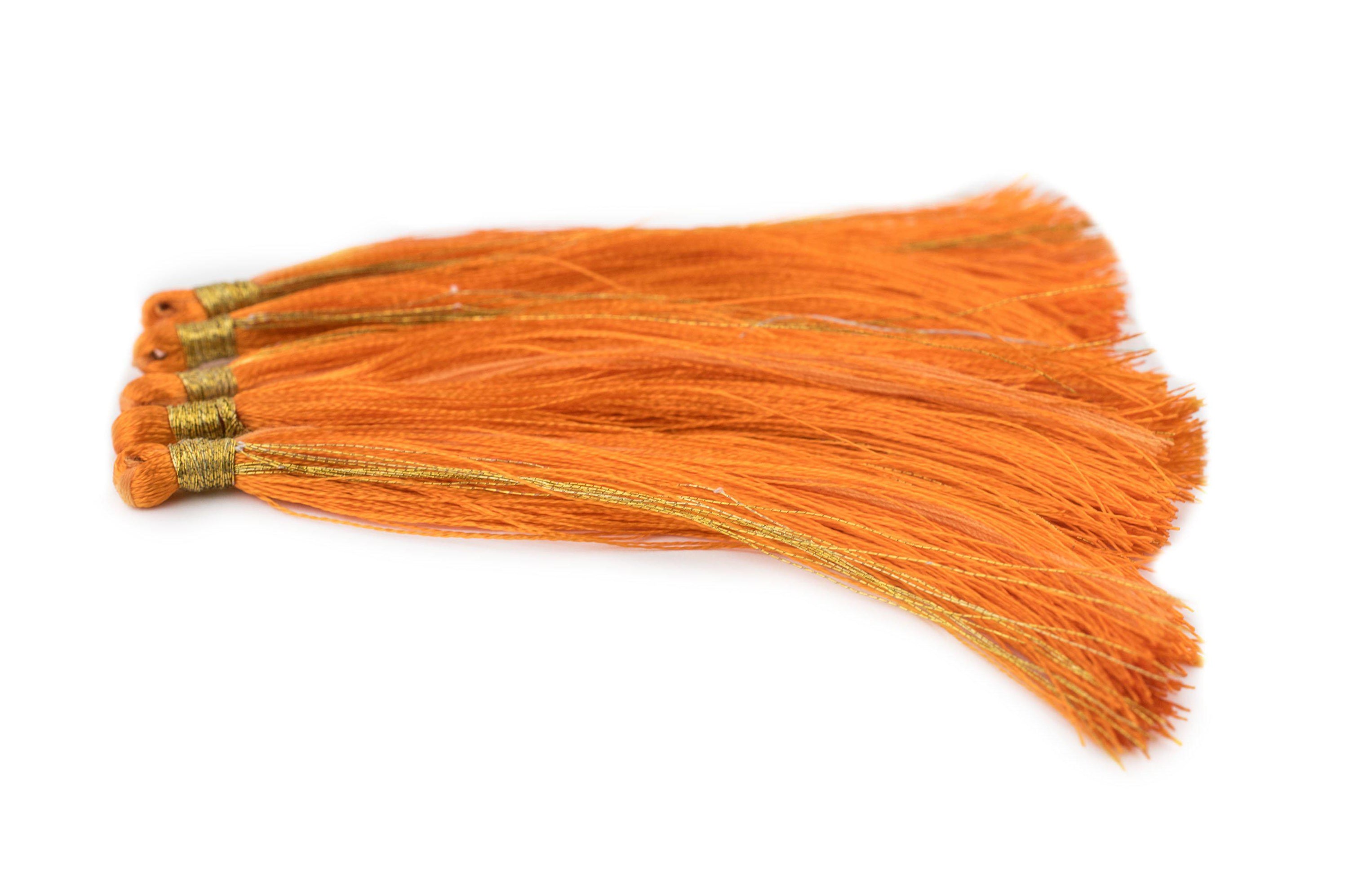 Orange 9cm Silk Tassels (5 Pack) — The Bead Chest