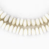 Saucer White Bone Beads (6mm)